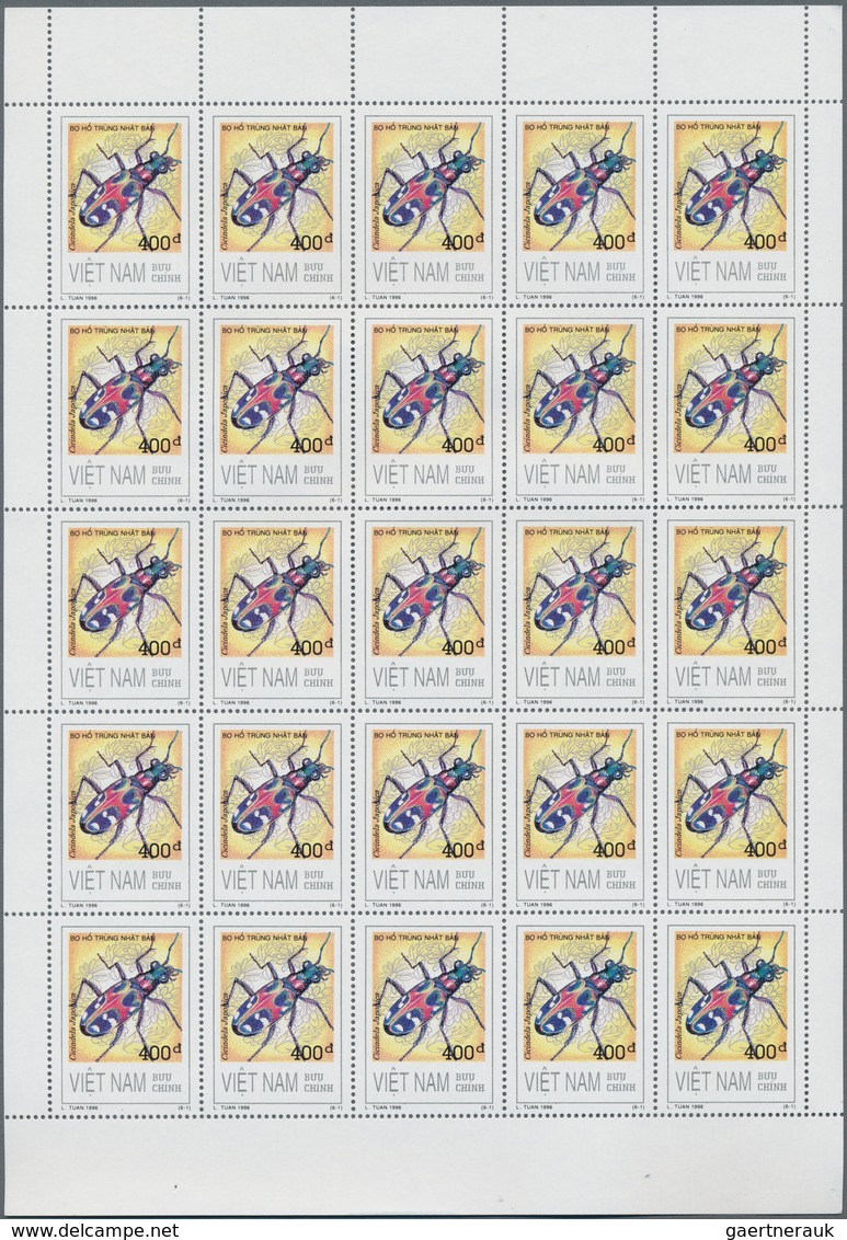 Vietnam: 1996/1997, stock of these years' issues and souvenir sheets in various quantities up to 50