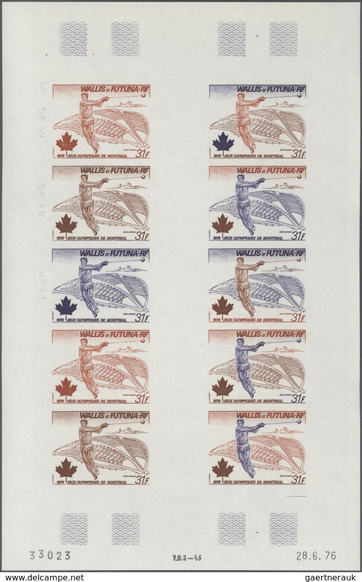 Wallis- Und Futuna-Inseln: 1973/1978, IMPERFORATE COLOUR PROOFS, MNH Collection Of 33 Complete Sheet - Sonstige & Ohne Zuordnung