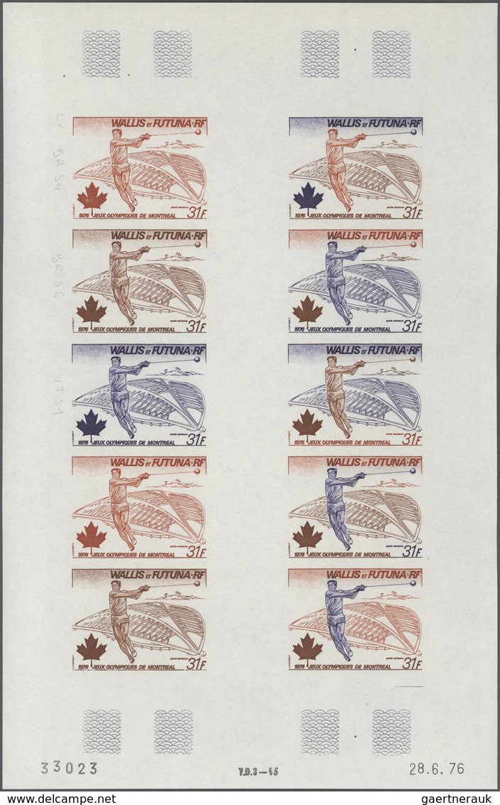 Wallis- Und Futuna-Inseln: 1973/1978, IMPERFORATE COLOUR PROOFS, MNH Collection Of 33 Complete Sheet - Andere & Zonder Classificatie