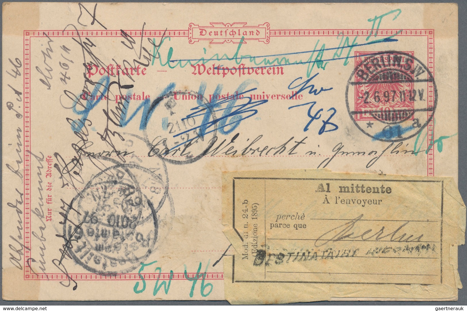 Alle Welt: 1820/2000 (ca.), Holding Of Some Hundred Covers/cards/stationeries, Comprising Germany Eu - Colecciones (sin álbumes)
