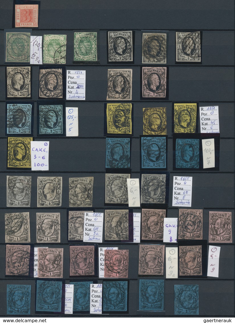 Alle Welt: 1850/1960 (ca.), Used And Mint Collection/accumulation In Three Stockbooks, Varied Condit - Sammlungen (ohne Album)