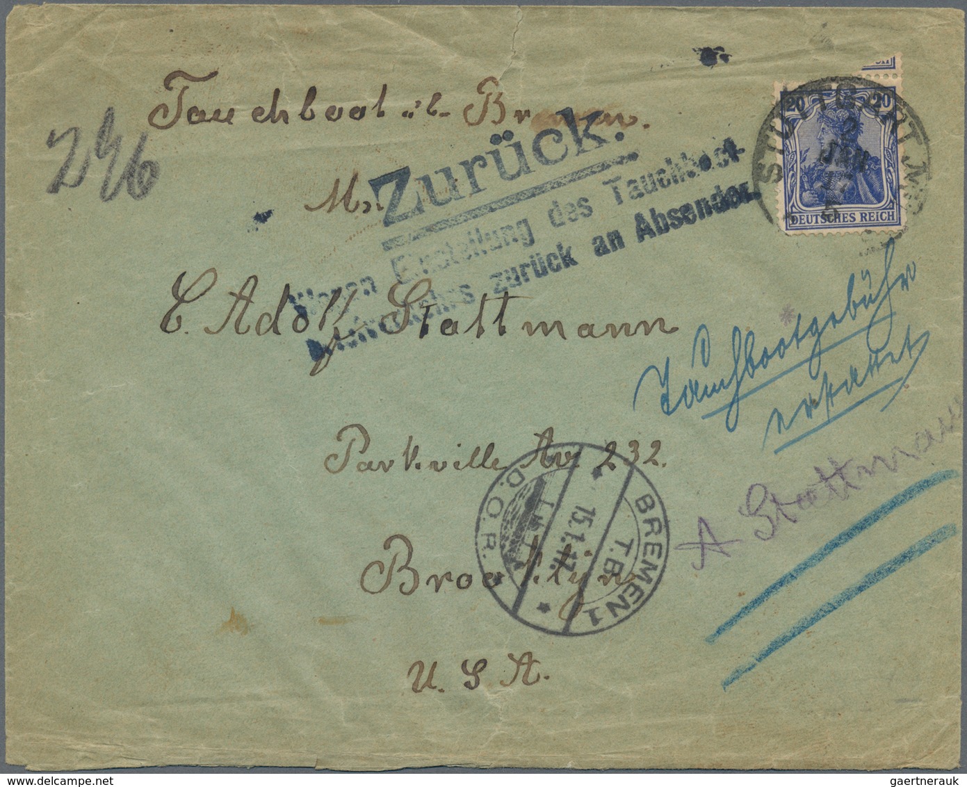 Alle Welt: 1854/1958 Ca., Group Of 23 Covers, Cards And Stationeries, Comprising Better Postal Histo - Verzamelingen (zonder Album)