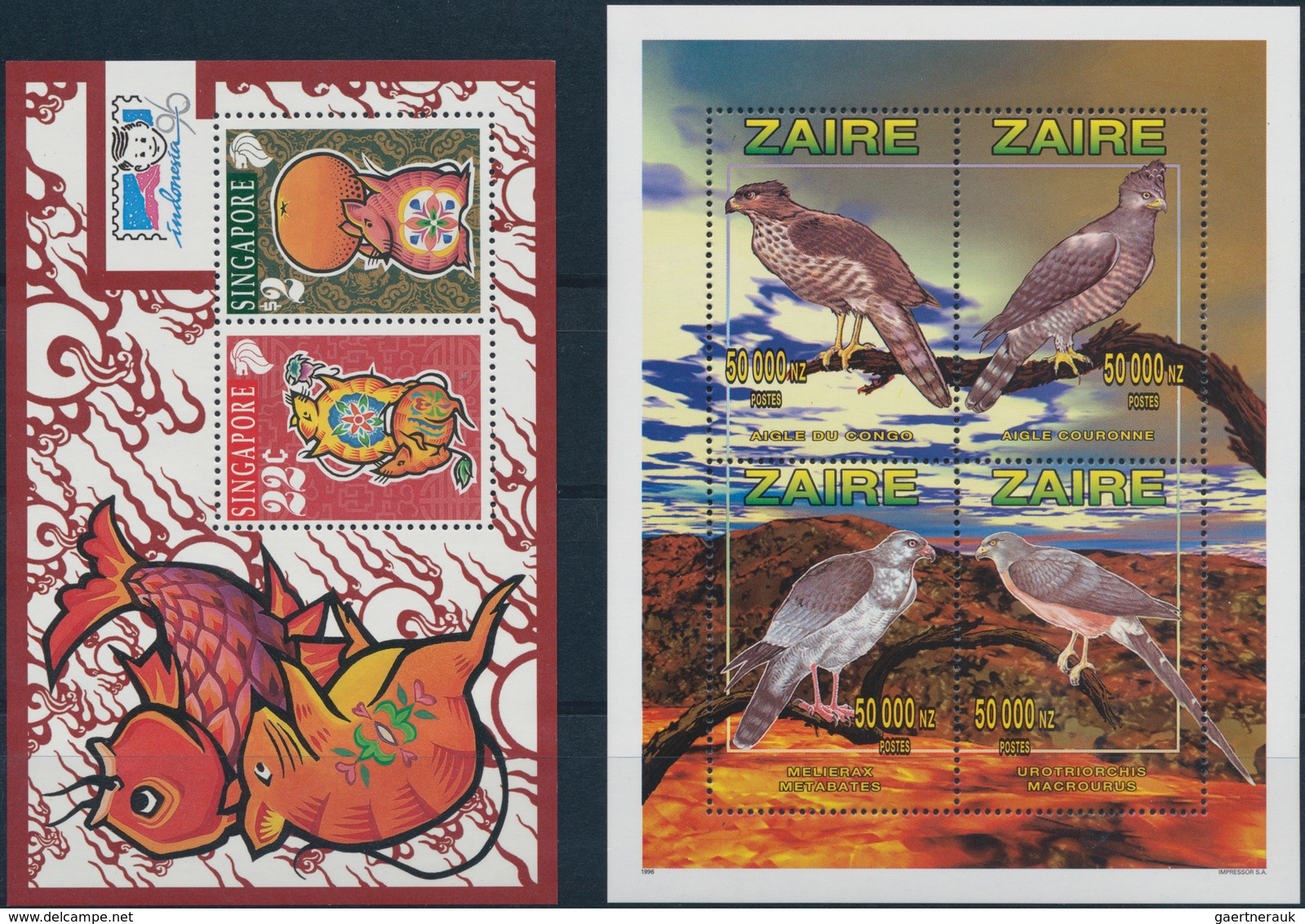 Übersee: 1996/1998 (ca.), Colorful Accumulation In A Box Witrh Only MNH Stamps And Souvenir Sheets O - Other & Unclassified