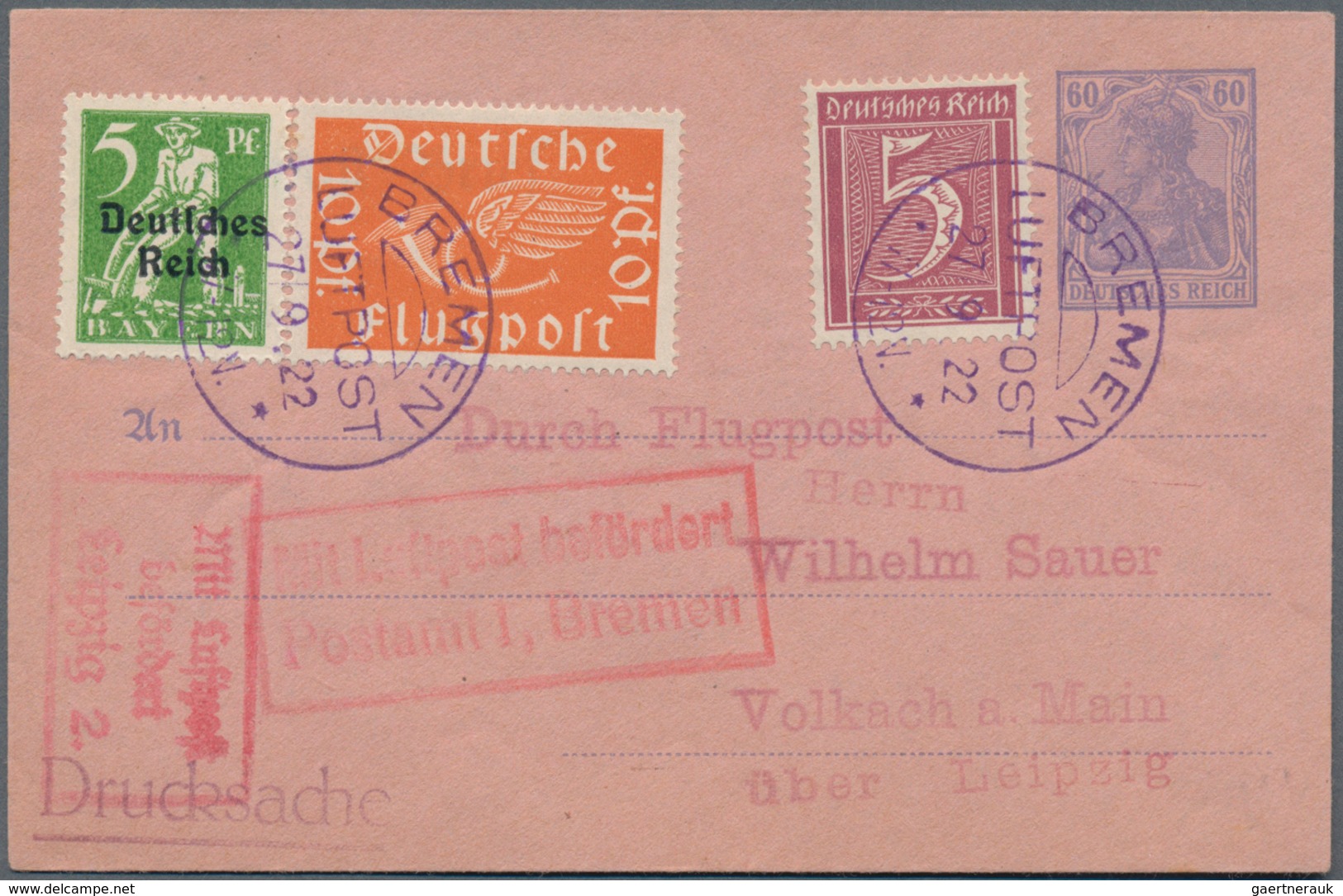 Flugpost Deutschland: 1909/1960 Ca., Sehr Reichhaltige Sammlung Der Deutschen Luftpost Mit über 300 - Poste Aérienne & Zeppelin