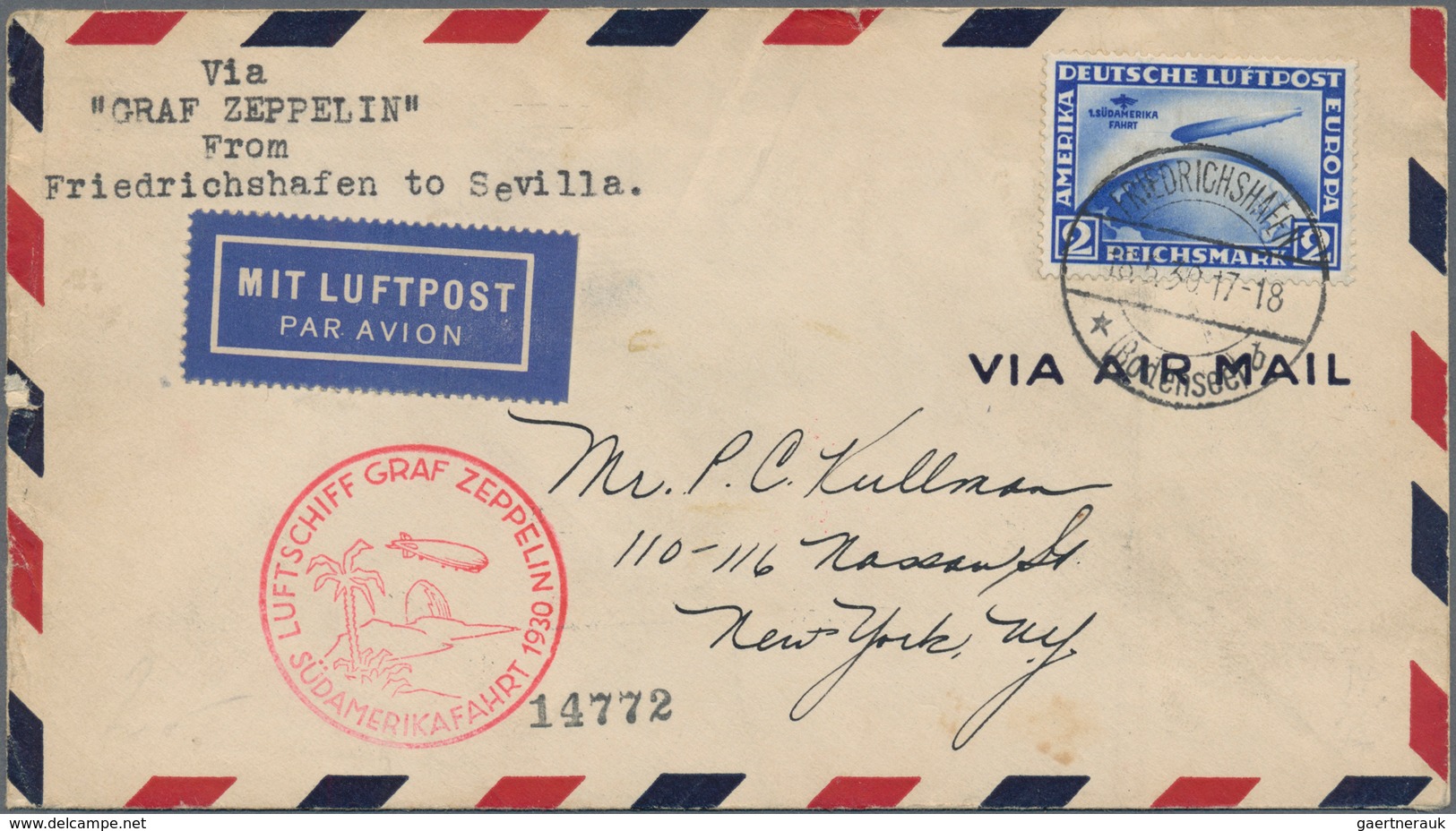 Zeppelinpost Deutschland: 1924/1936, Collection Of 83 Zeppelin Covers/cards Incl. Better Pieces. Det - Poste Aérienne & Zeppelin