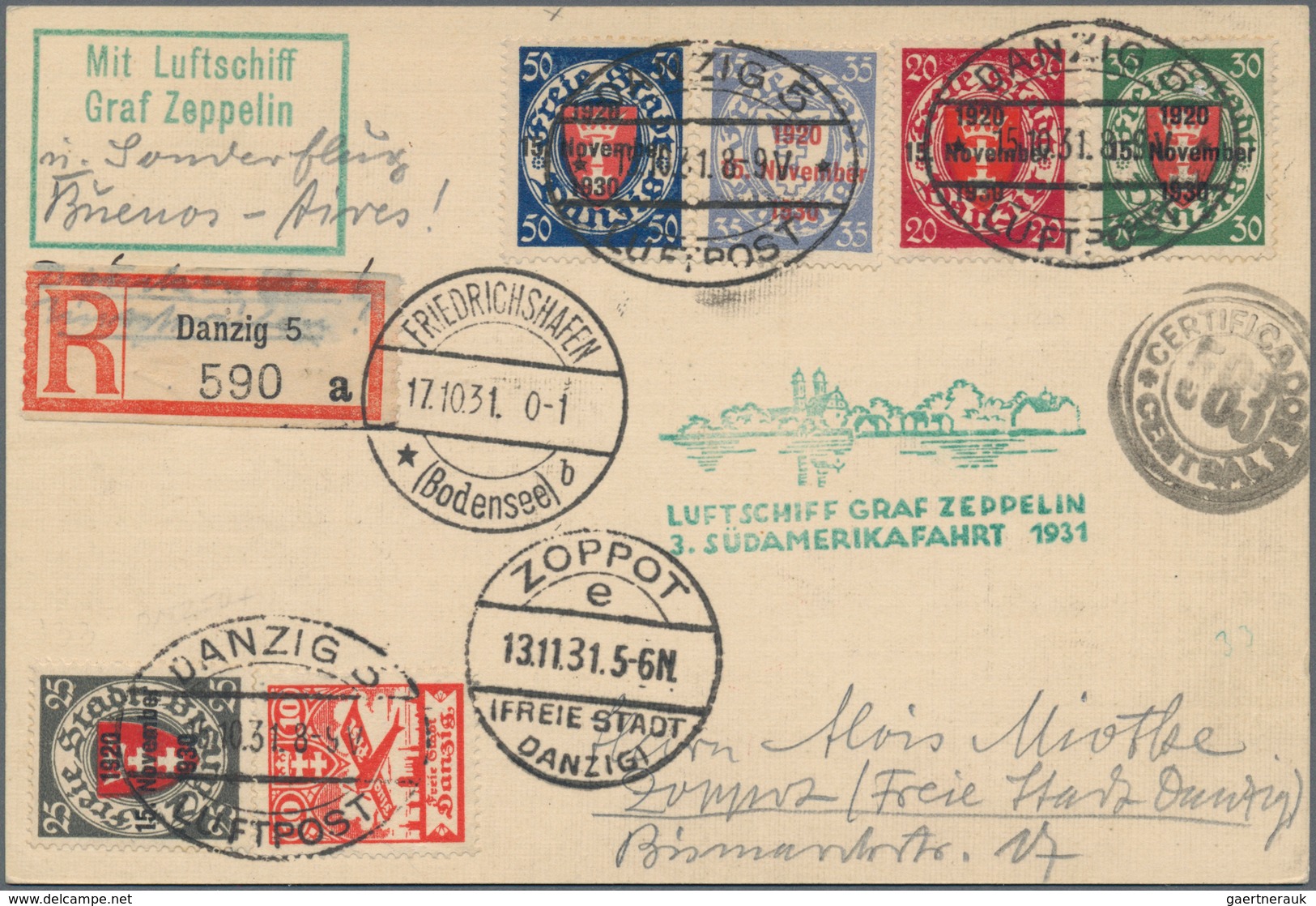 Zeppelinpost Deutschland: 1924/1936, Collection Of 83 Zeppelin Covers/cards Incl. Better Pieces. Det - Luft- Und Zeppelinpost