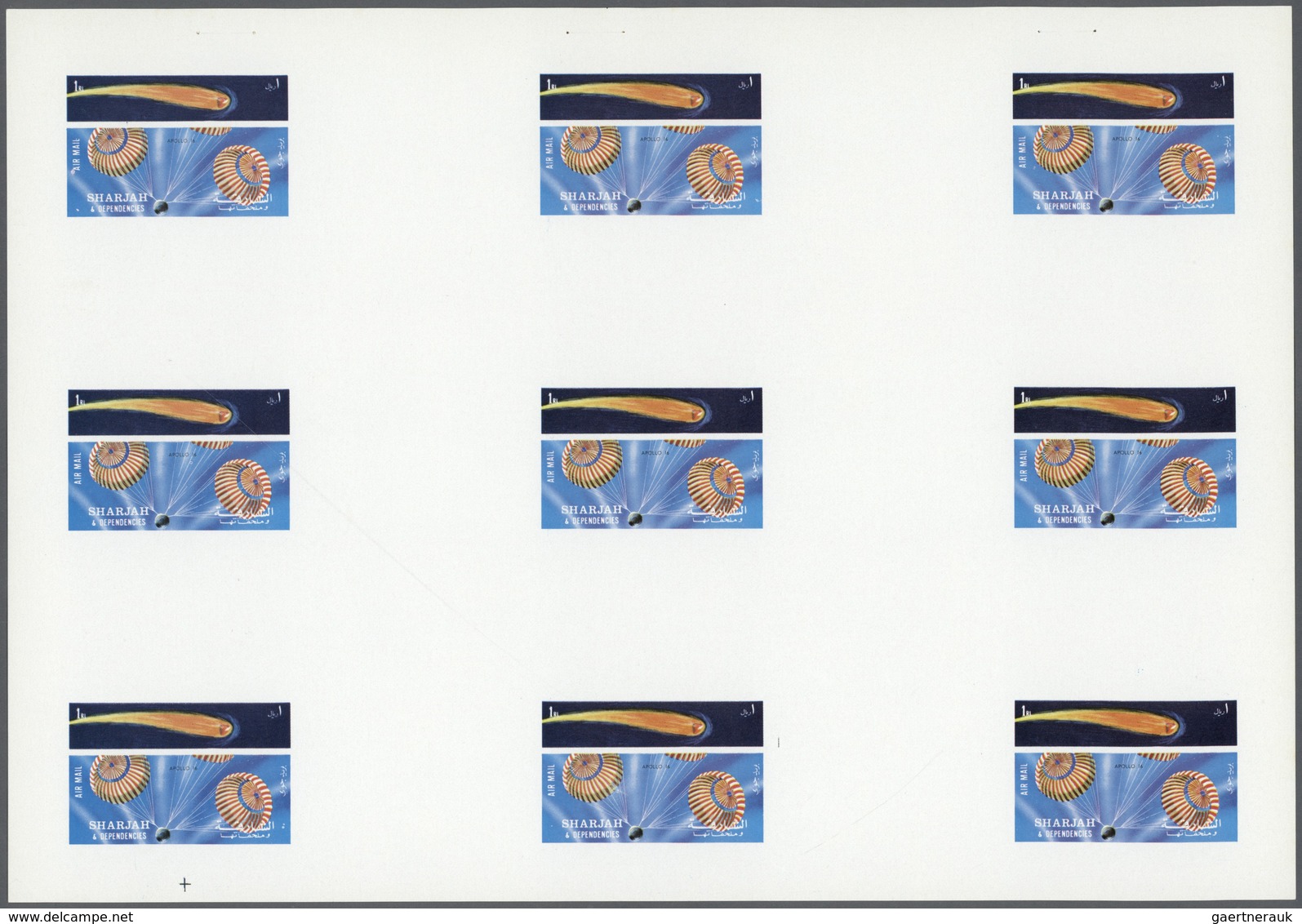 Thematik: Raumfahrt / astronautics: 1972, Sharjah, APOLLO 11+16, MNH assortment of apprx. 580 progre