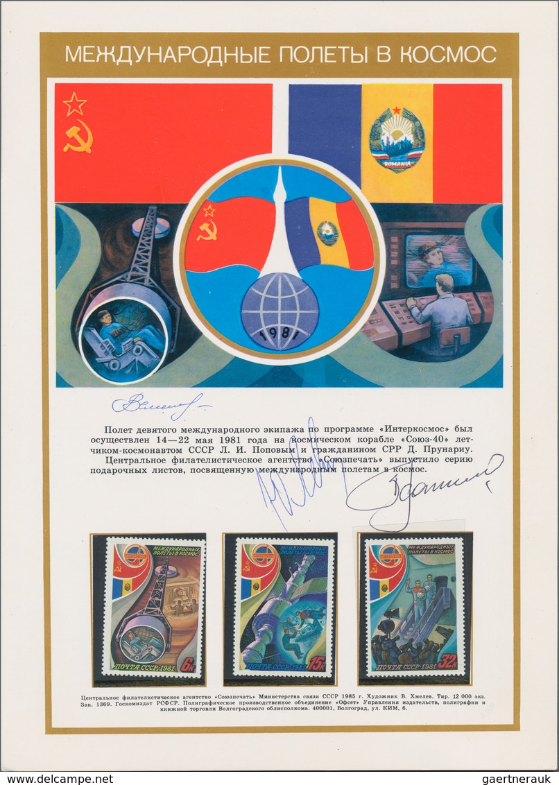 Thematik: Raumfahrt / Astronautics: 1980/2015 (ca.), SIGNATURES Of Astronauts/Cosmonauts, Assortment - Other & Unclassified