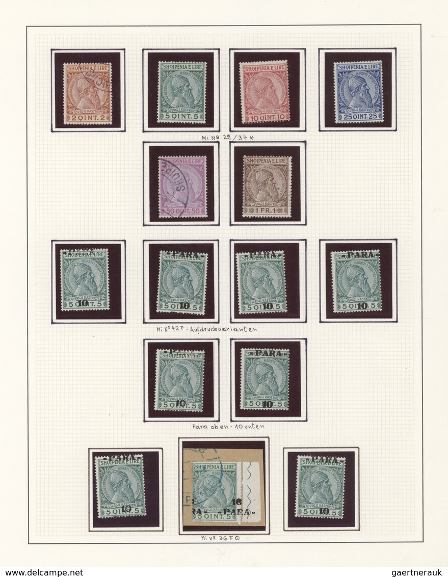 Albanien: 1913-95, Collection In Three Albums Starting Turkey Overprints (few Doubtful), Early Alban - Albanien