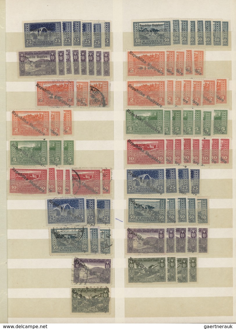 Albanien: 1913-95, Collection In Three Albums Starting Turkey Overprints (few Doubtful), Early Alban - Albanië