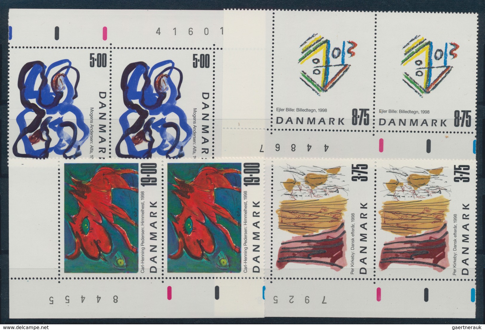 Dänemark: 1997/1998, Stock Of Mint Never Hinged Stamps In Singles, Part Sheets And Full Sheets + One - Ongebruikt