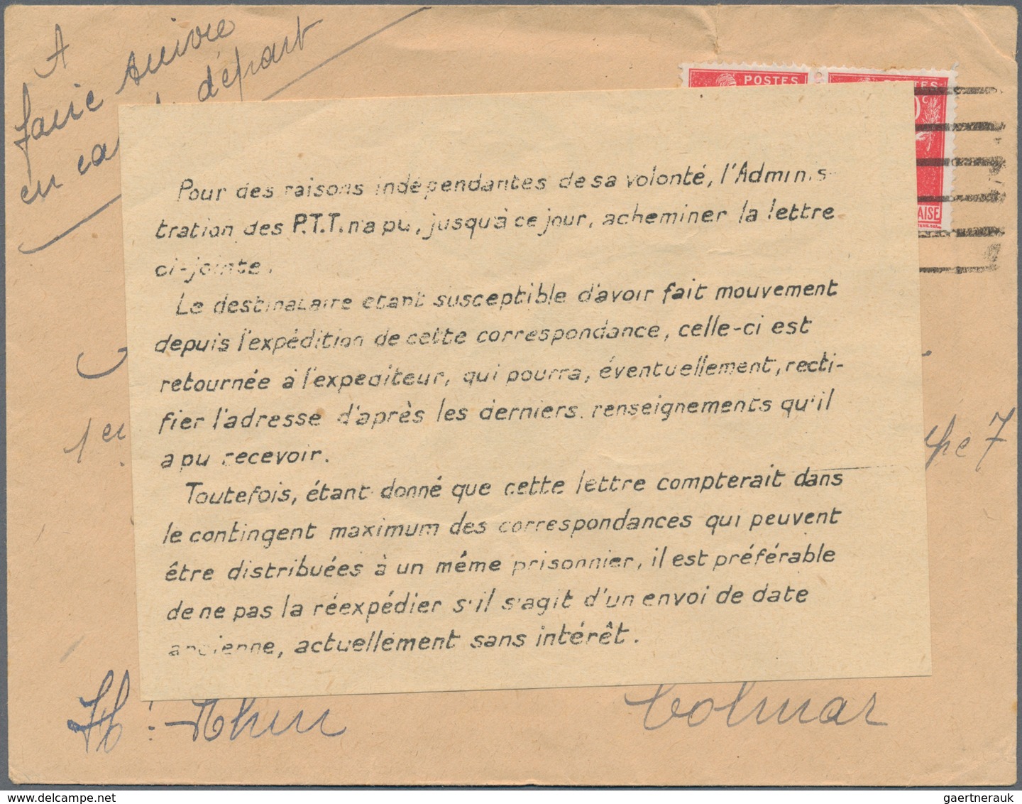 Frankreich: 1940/1944, 36 Covers And Cards Covering The Time Of The German Occupation In France With - Sammlungen