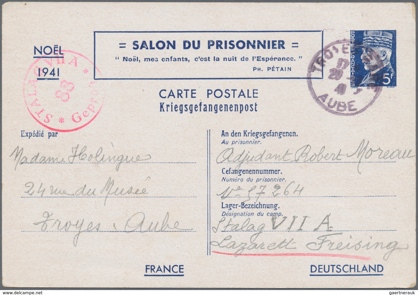 Frankreich: 1940/1944, 36 Covers And Cards Covering The Time Of The German Occupation In France With - Verzamelingen