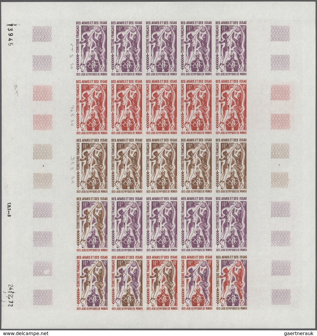 Frankreich: 1961/1979, France And Area, IMPERFORATE COLOUR PROOFS, MNH Assortment Of 33 Complete She - Verzamelingen