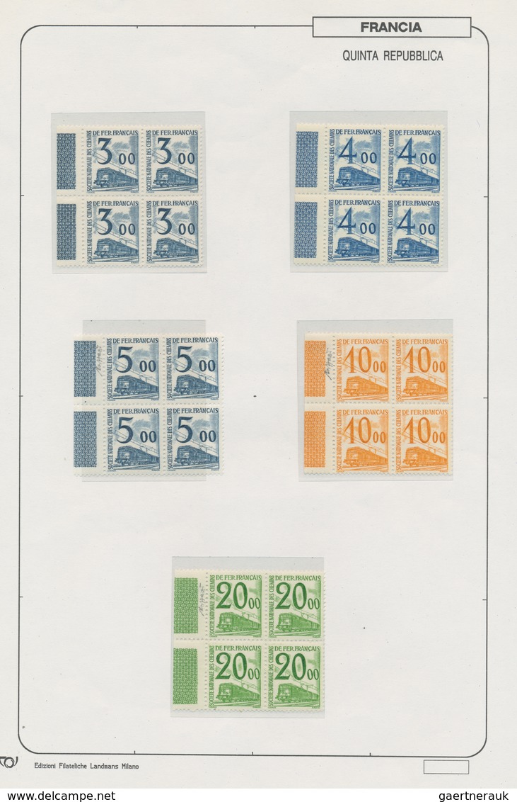 Frankreich - Postpaketmarken: 1960, 1 Jan, 0.05fr.-20fr., Complete Set Of 17 Values In Left Marginal - Andere & Zonder Classificatie