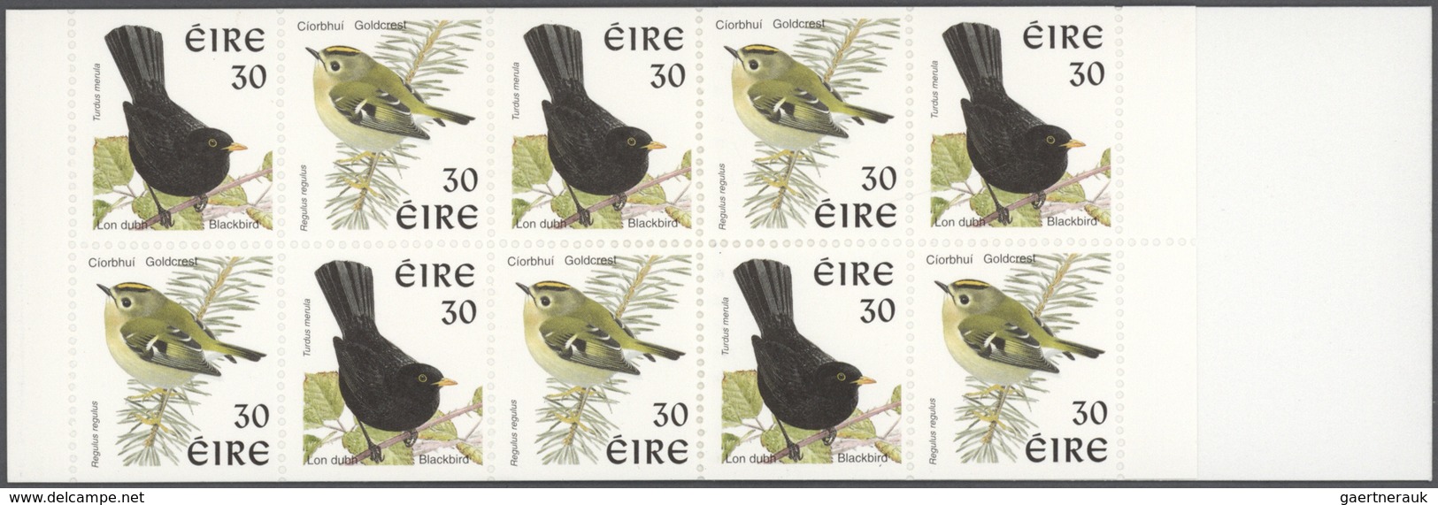 Irland: 1997/1998, 161 Booklets Of 11 Different Types (prestige Booklets And With The "Birds" Defini - Ongebruikt
