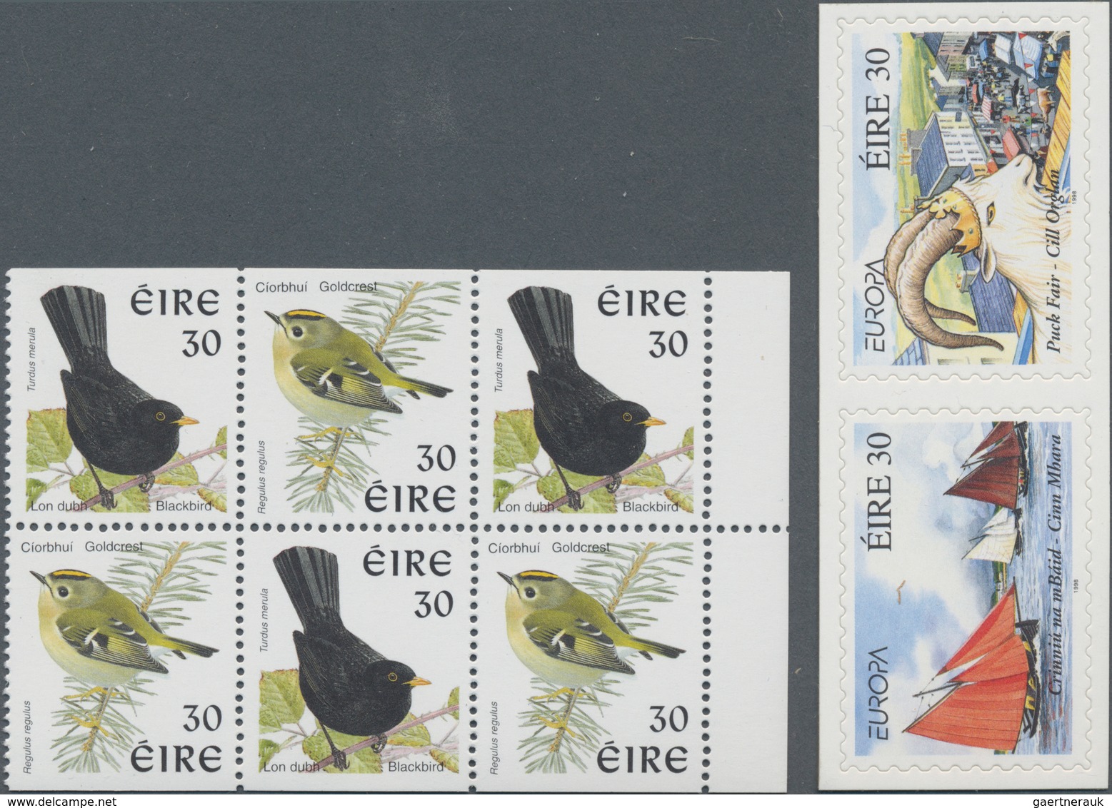 Irland: 1997/1998, Stock Of These Years' Issues MNH Including Souvenir And Mianture Sheets, Self-adh - Ungebraucht