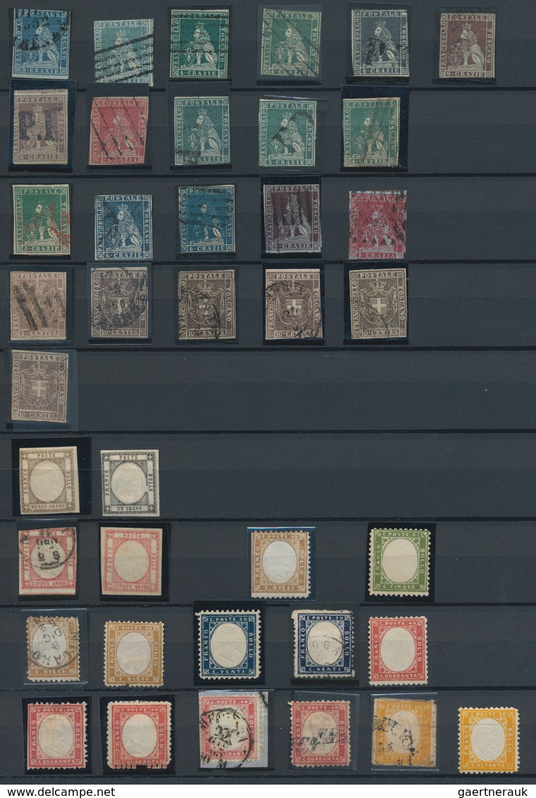 Italien: 1850/1940 (c.a), Italian Area, Unused And Used Collection/assortment On Stockpages, Varied - Collections