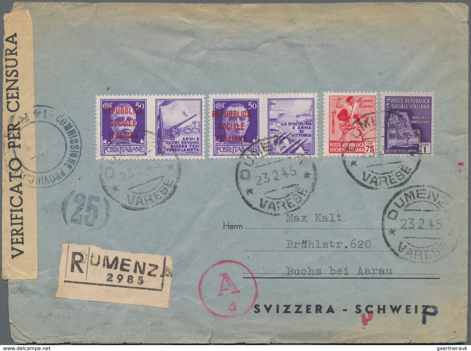 Italien: 1903/1945, 57 Covers And Cards On Collector's Pages, Containing Ionian Islands, PAQUEBOT,mi - Collections