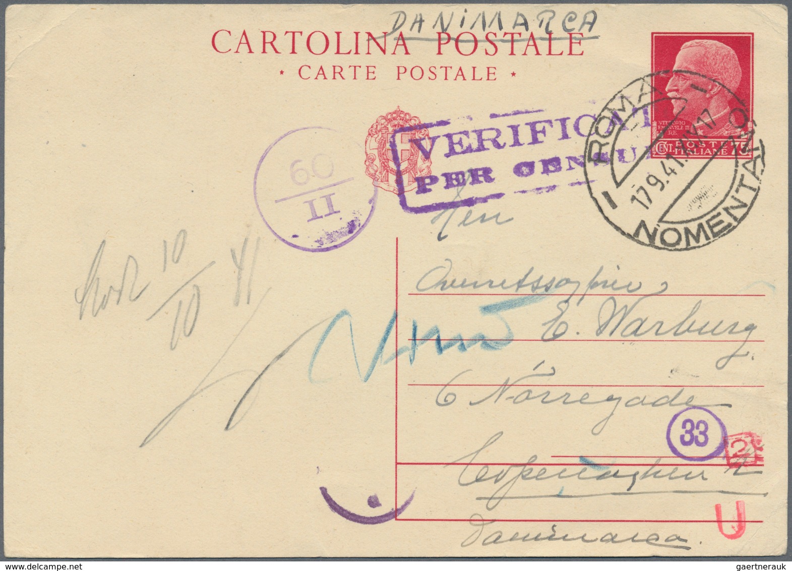 Italien: 1939/1945, Censored Letters And Cards To And From Italy In Total Appr. 52 Items, 13 Of Them - Verzamelingen