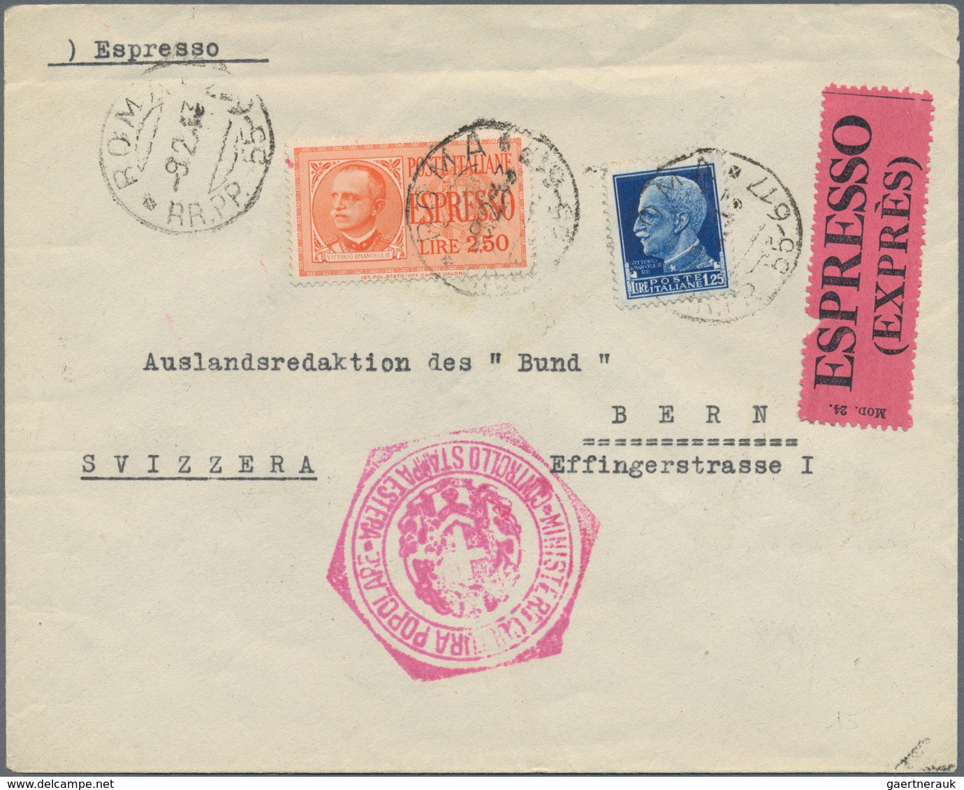 Italien: 1939/1945, Censored Letters And Cards To And From Italy In Total Appr. 52 Items, 13 Of Them - Verzamelingen