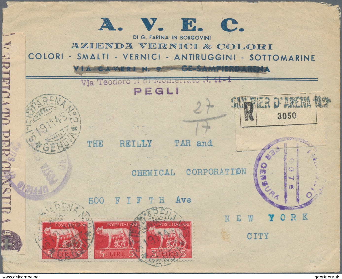 Italien: 1939/1945, Censored Letters And Cards To And From Italy In Total Appr. 52 Items, 13 Of Them - Verzamelingen