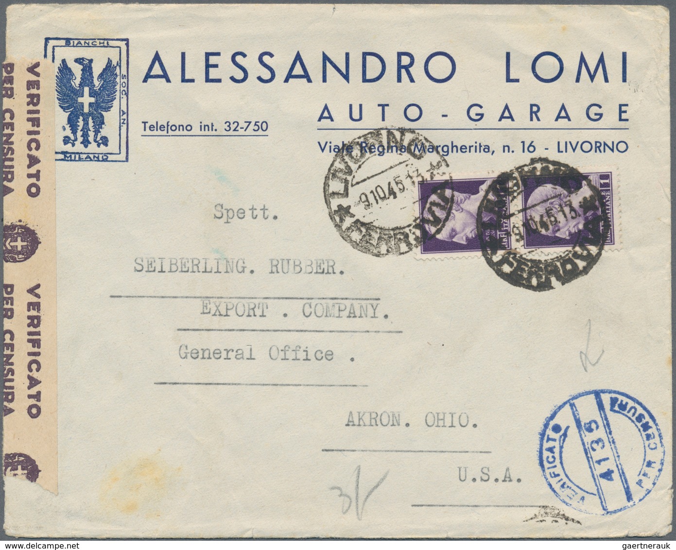 Italien: 1939/1945, Censored Letters And Cards To And From Italy In Total Appr. 52 Items, 13 Of Them - Colecciones