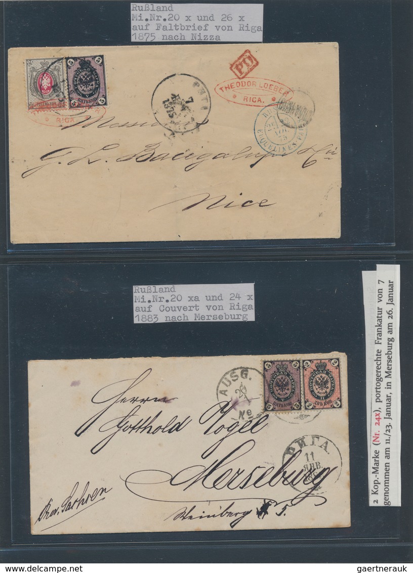 Lettland: 1868/1941, Deeply Specialised Collection In Eight Binders, Comprising Stamps And Especiall - Lettland