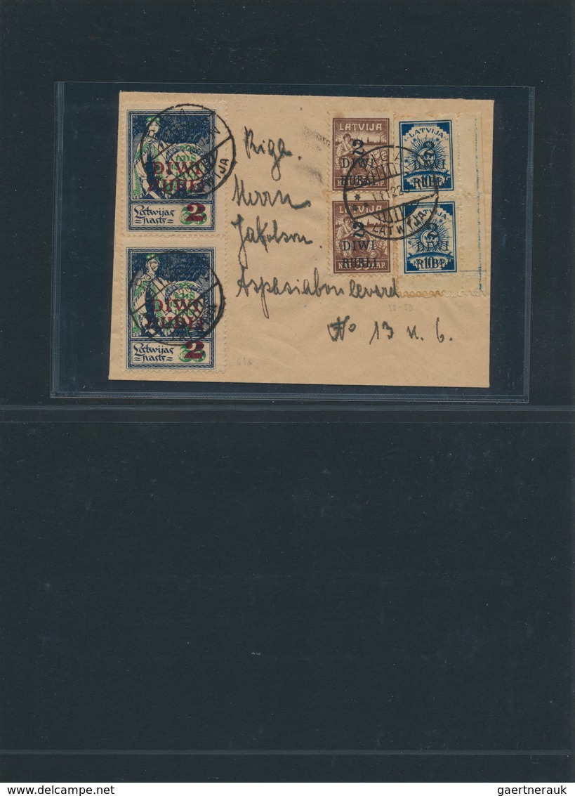 Lettland: 1868/1941, Deeply Specialised Collection In Eight Binders, Comprising Stamps And Especiall - Letonia