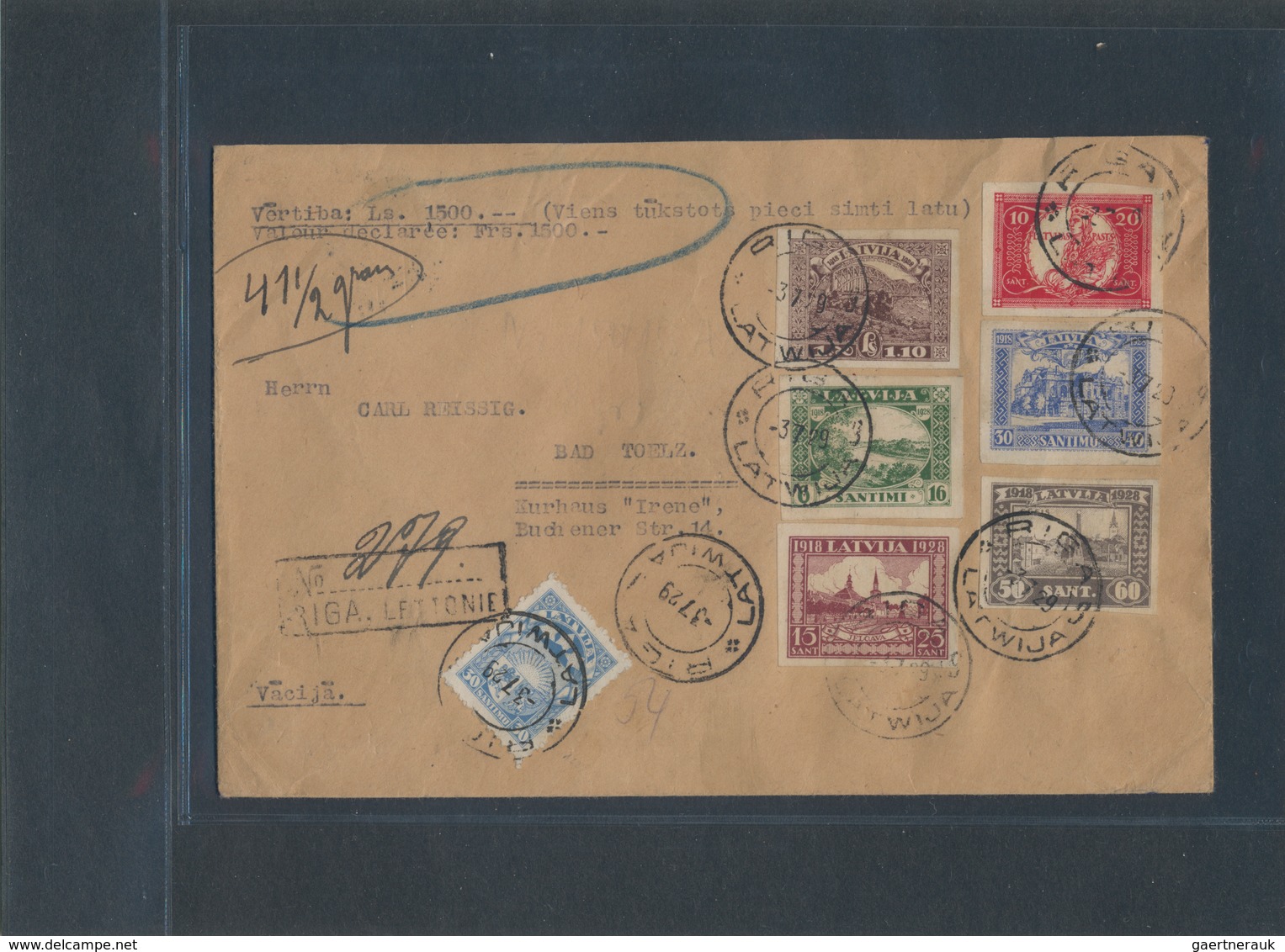 Lettland: 1868/1941, deeply specialised collection in eight binders, comprising stamps and especiall