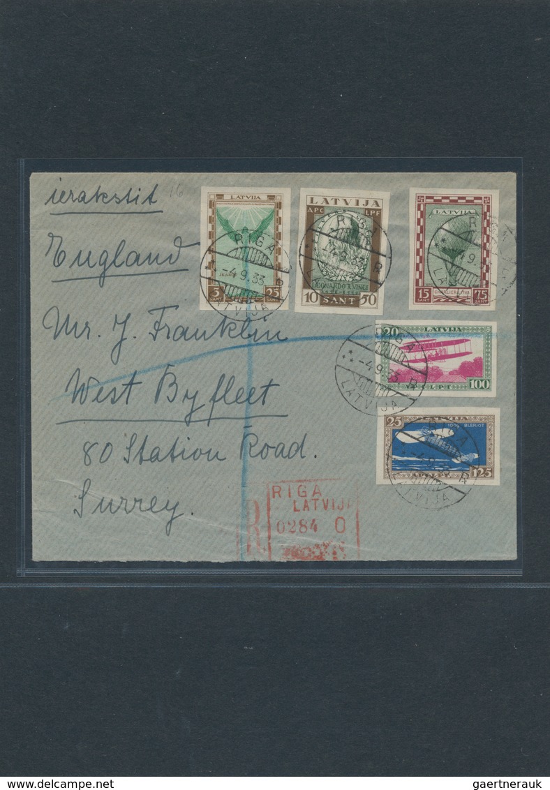 Lettland: 1868/1941, deeply specialised collection in eight binders, comprising stamps and especiall