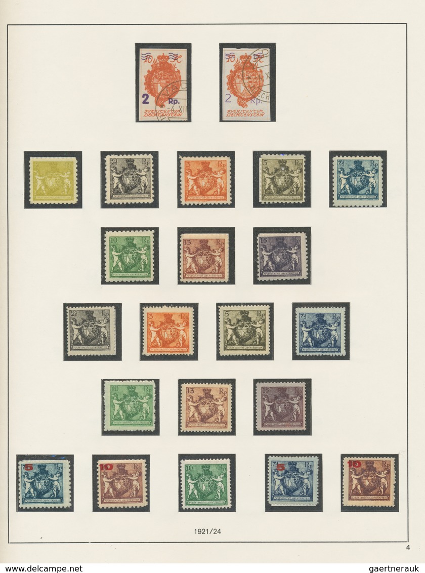 Liechtenstein: 1912-2000, Saubere Sammlung In Drei Vordruck-Alben, In Den Hauptnummern Vollständig, - Lotes/Colecciones