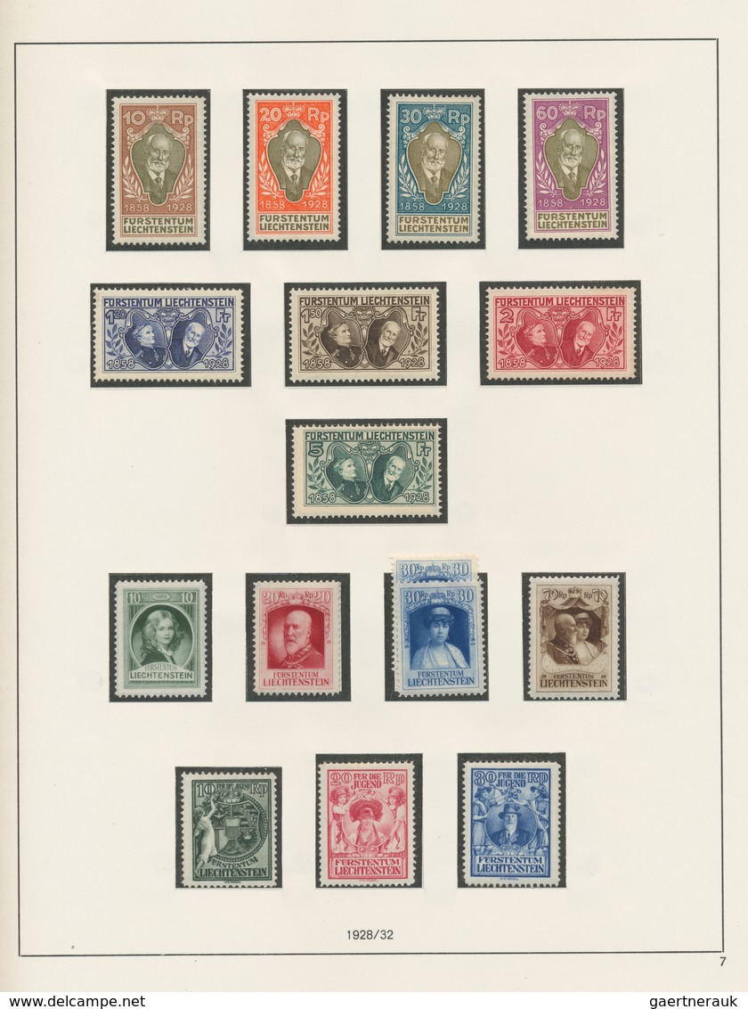 Liechtenstein: 1912-2000, Saubere Sammlung In Drei Vordruck-Alben, In Den Hauptnummern Vollständig, - Verzamelingen