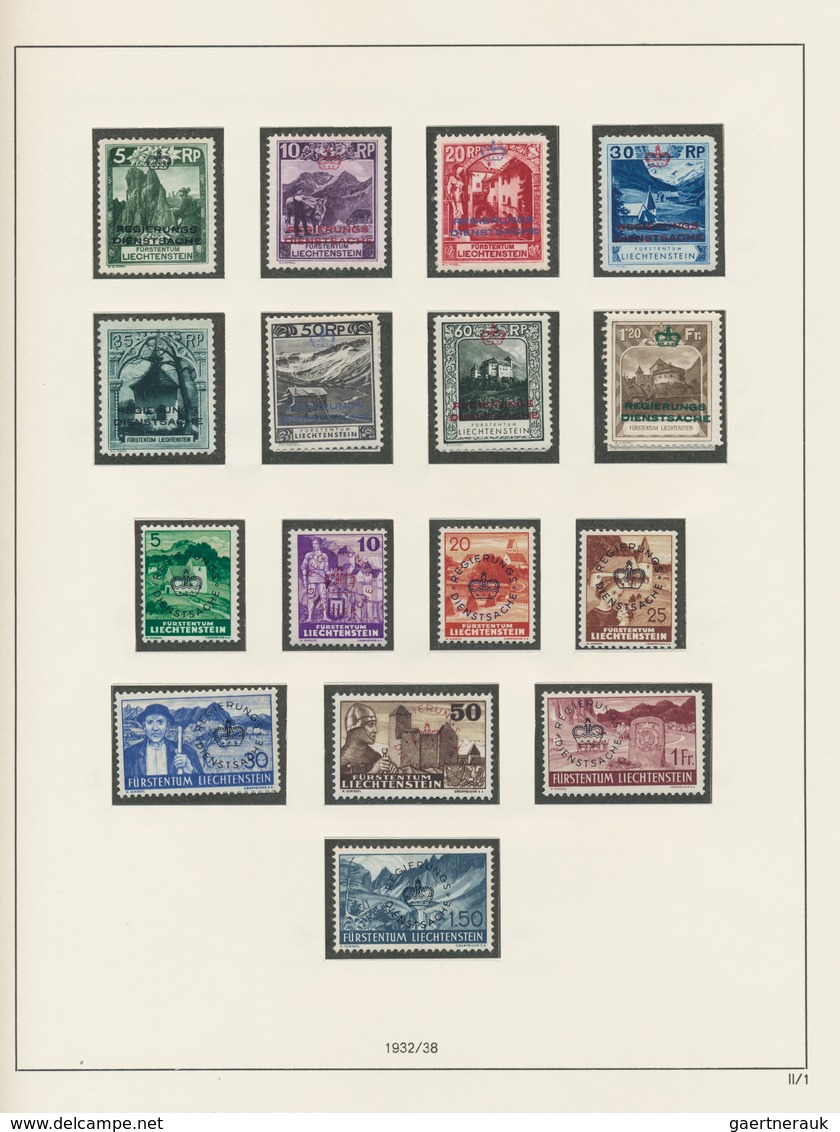 Liechtenstein: 1912-2000, Saubere Sammlung In Drei Vordruck-Alben, In Den Hauptnummern Vollständig, - Verzamelingen