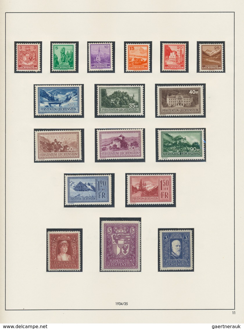 Liechtenstein: 1912-2000, Saubere Sammlung In Drei Vordruck-Alben, In Den Hauptnummern Vollständig, - Lotes/Colecciones