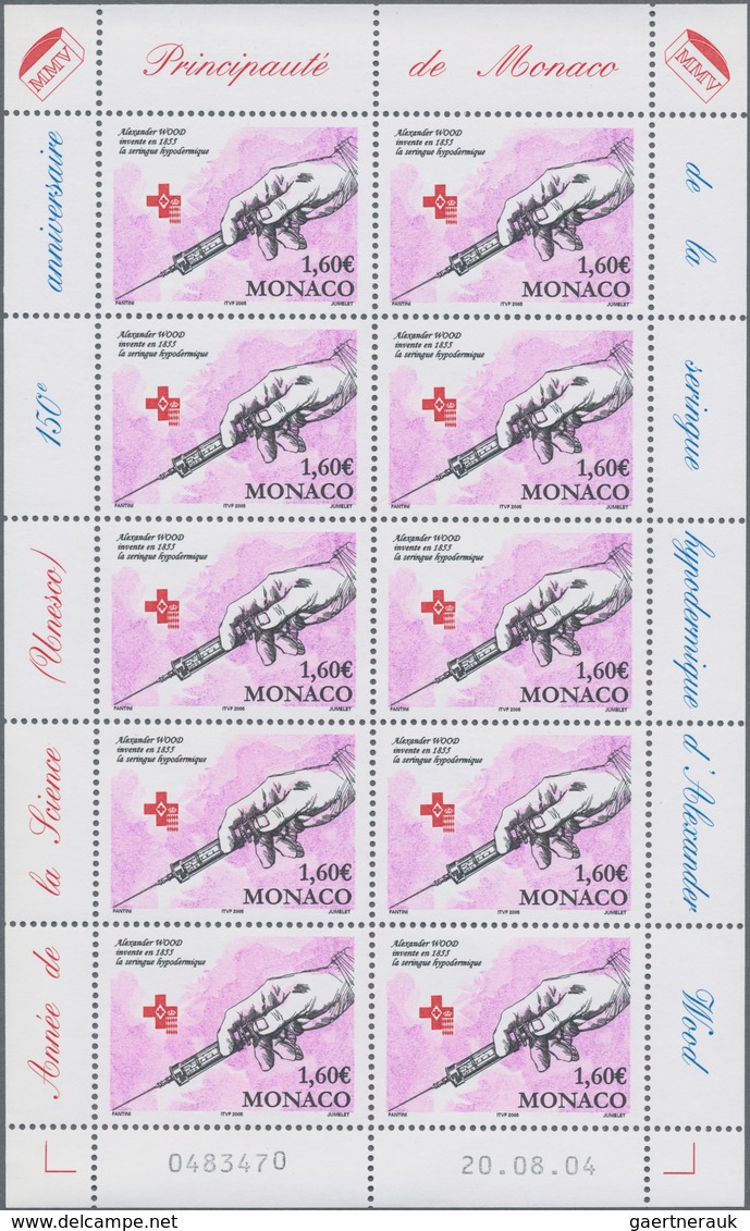 Monaco: 2004, 1.60 € Red Cross, 770 Complete Sheets With 7.700 Stamps Mint Never Hinged. Michel No. - Gebraucht