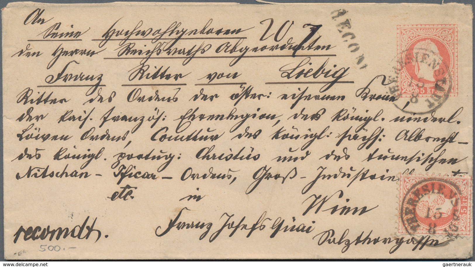 Österreich: 1851-1910, Netter Posten Mit 75 Frankierten Briefen, Dabei Auch Mischfrankaturen, Besser - Verzamelingen