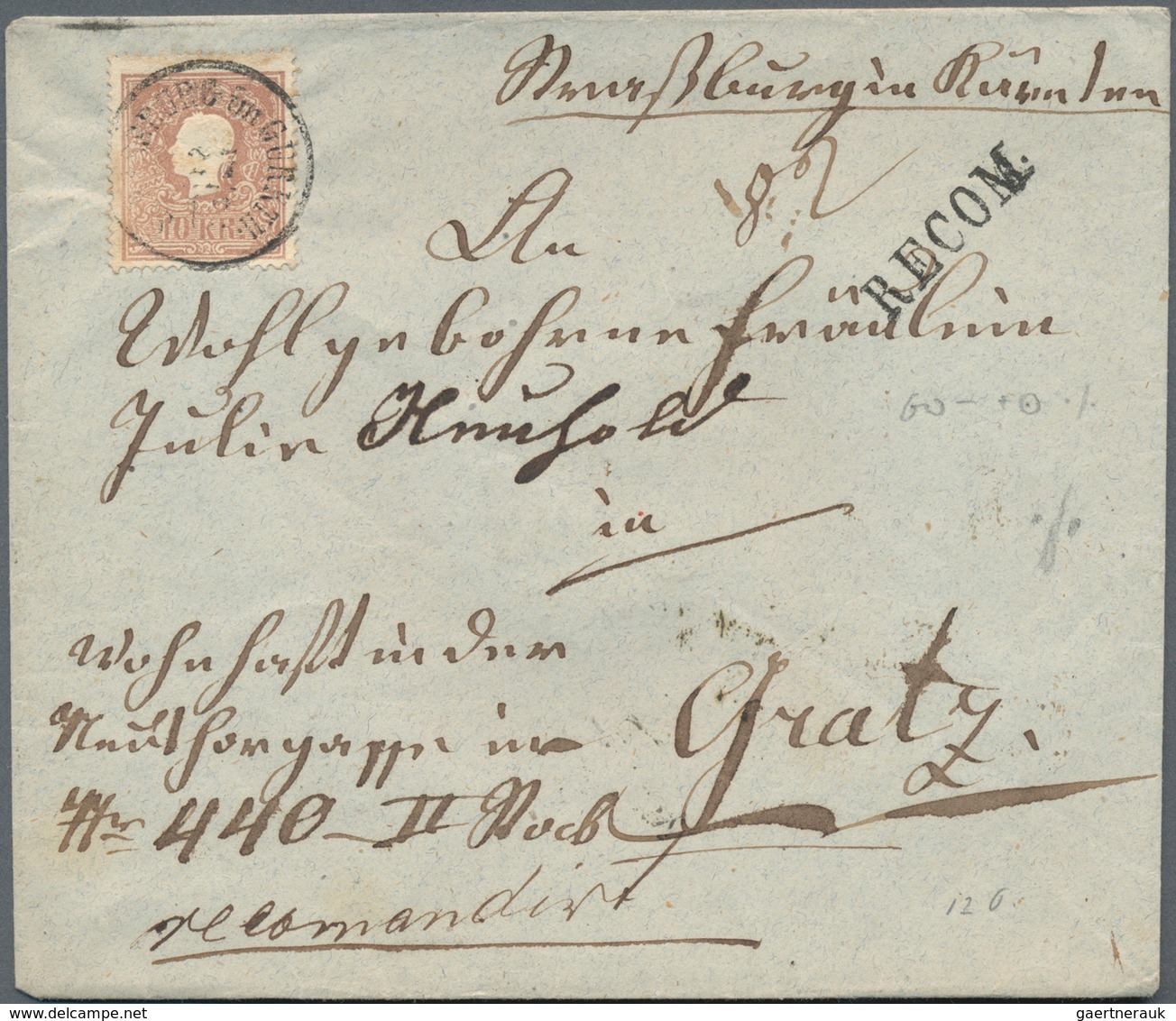 Österreich: 1851-1910, netter Posten mit 75 frankierten Briefen, dabei auch Mischfrankaturen, besser