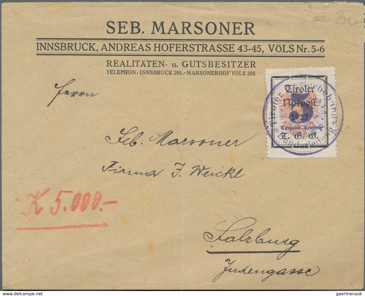 Österreich: 1915-1940, Partie Mit 27 Besseren Briefen Und Belegen, Dabei Auch WIPA Marke Auf Karte, - Sammlungen