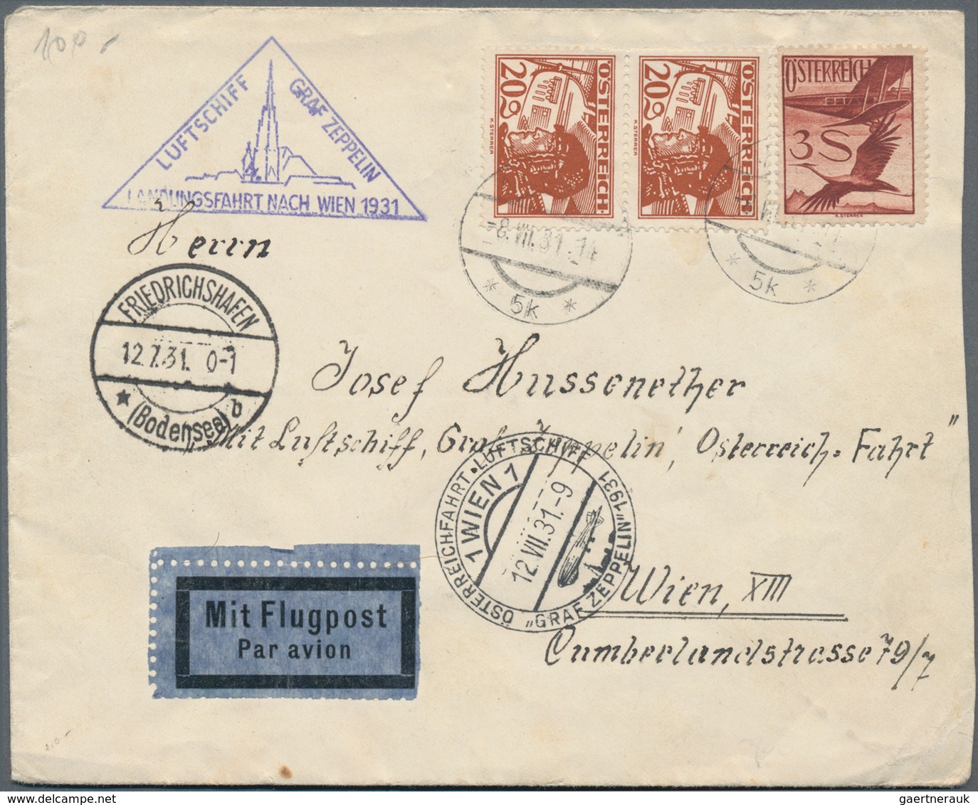 Österreich: 1915-1940, Partie Mit 27 Besseren Briefen Und Belegen, Dabei Auch WIPA Marke Auf Karte, - Collections