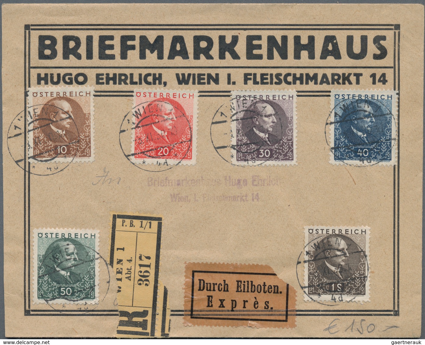 Österreich: 1915-1940, Partie mit 27 besseren Briefen und Belegen, dabei auch WIPA Marke auf Karte,