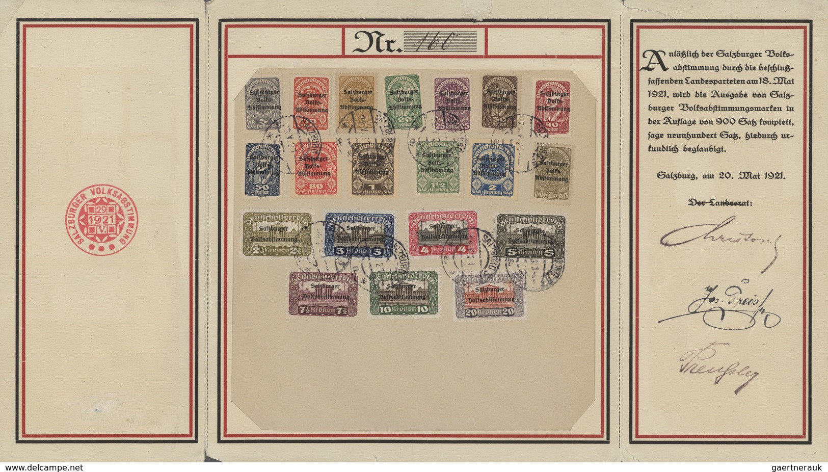 Österreich: 1921-1975, Partie Mit 11 Gedenkblättern Und Belegen, Dabei Auch FDC Und Bessere Serien, - Sammlungen