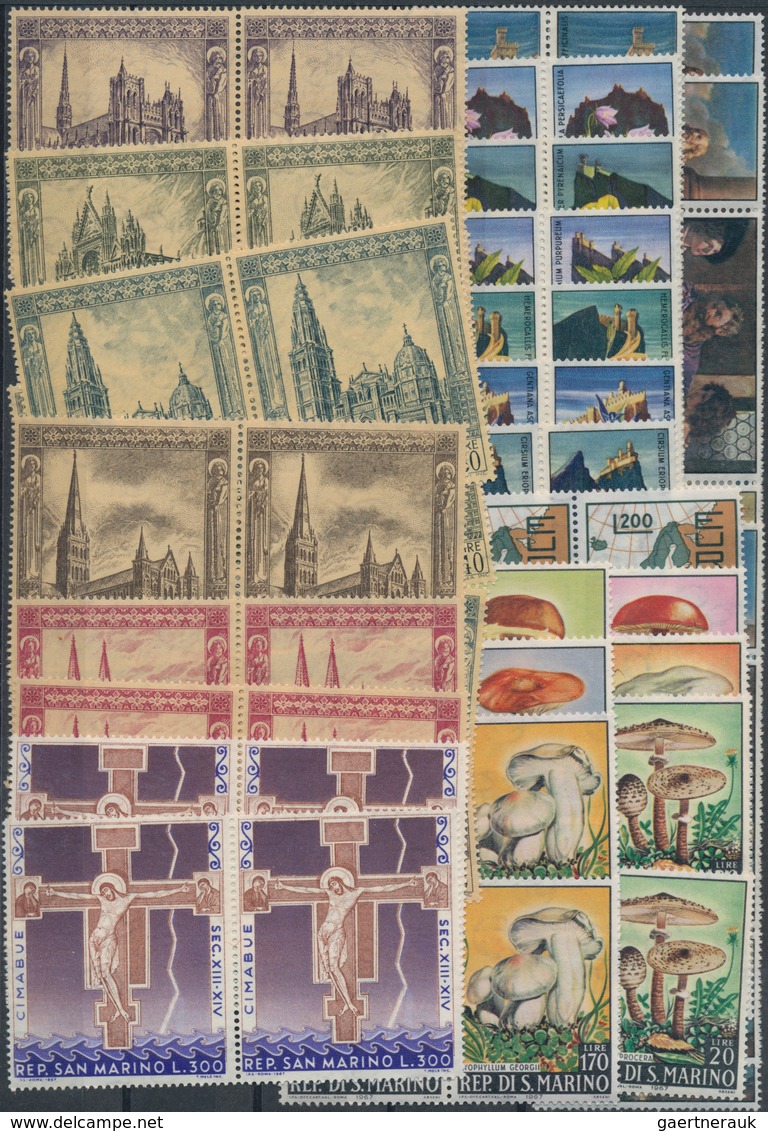 San Marino: 1967, Sets Per 600 MNH. Four Year Sets Are Sorted On One One Stockcard. We Could Not Che - Nuevos