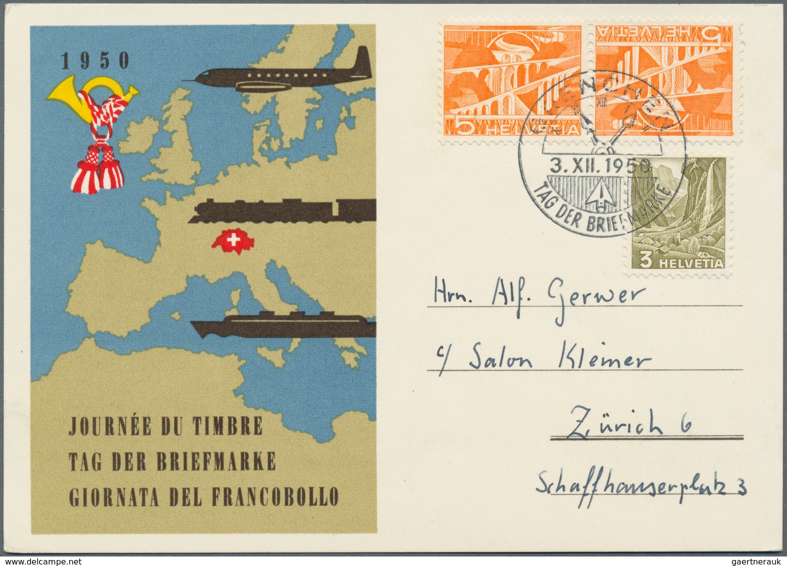 Schweiz: 1937 - 200, Sammlung Von 236 Belegen Zum TAG Der BRIEFMARKE Im SAFE-Album Mit Interessanten - Verzamelingen