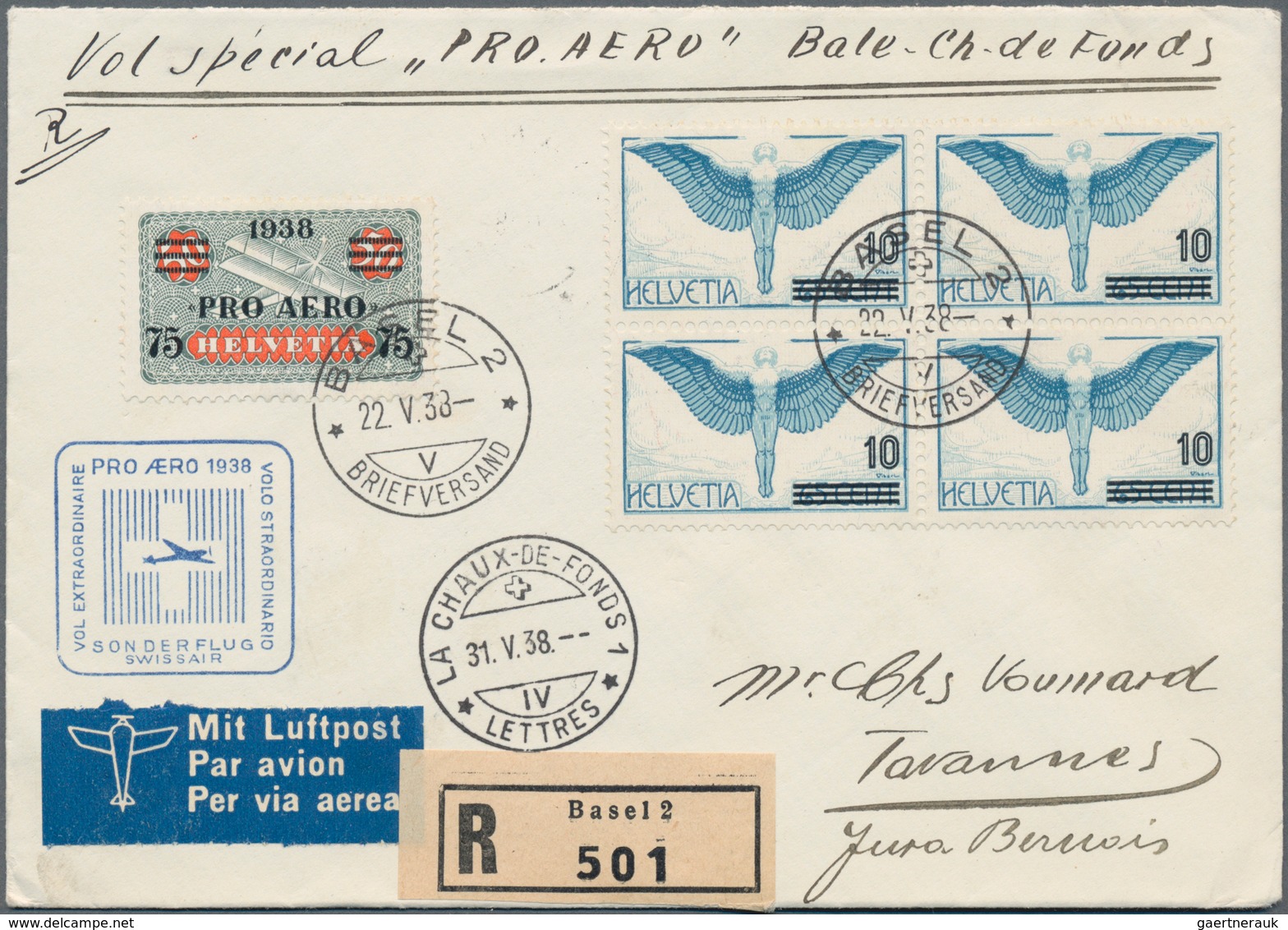 Schweiz - Besonderheiten: 1938 (22.V.), Flugpost-Sammlung Pro Aero Mit 88 Verschiedenen Flügen Im Al - Sonstige & Ohne Zuordnung