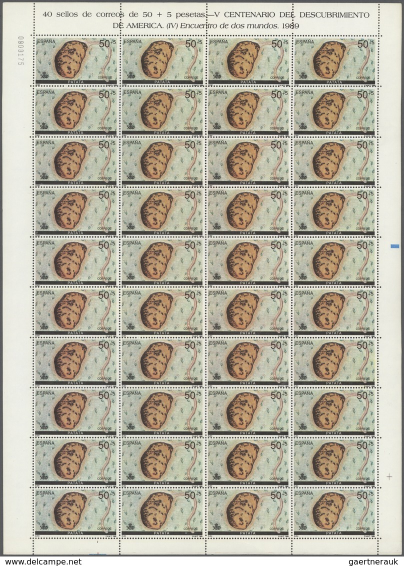 Spanien: 1955/1988 (ca.), Huge Stock MNH From The 1950s On In Glassines, Envelopes, Sheets And Parts - Usados