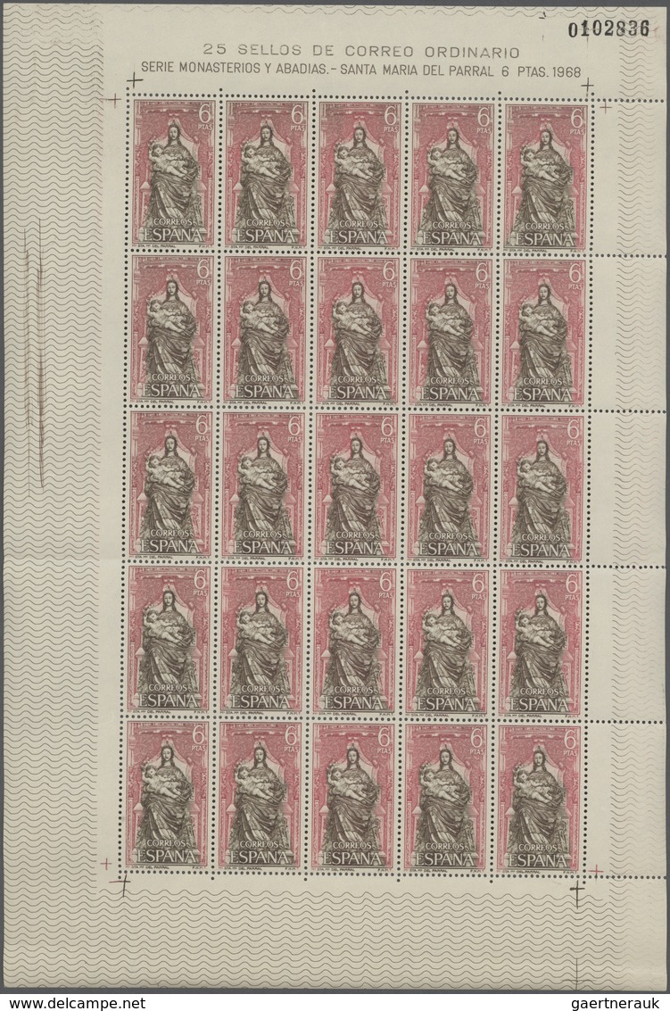 Spanien: 1955/1988 (ca.), Huge Stock MNH From The 1950s On In Glassines, Envelopes, Sheets And Parts - Usados