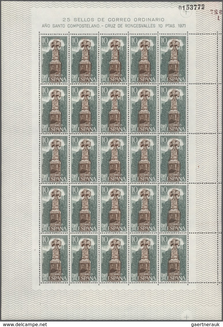 Spanien: 1955/1988 (ca.), Huge Stock MNH From The 1950s On In Glassines, Envelopes, Sheets And Parts - Gebruikt