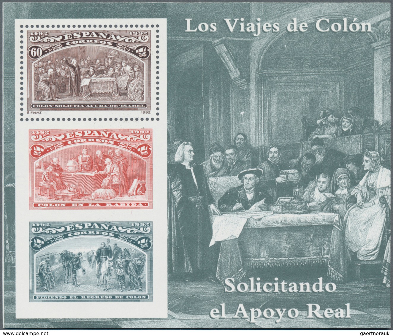 Spanien: 1992, Columbus, At Least 2900 Sets Of All Six Souvenir Sheets, Some Up To 3000 Copies MNH. - Usados