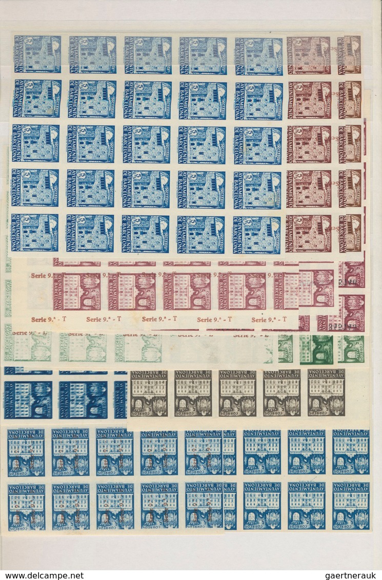 Spanien - Zwangszuschlagsmarken Für Barcelona: 1929/1945, Specialised Collection Of The Compulsory S - Oorlogstaks